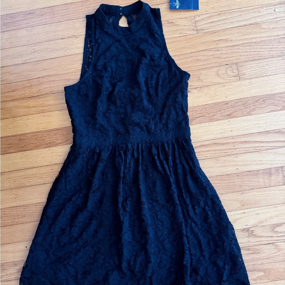HOLLISTER DRESS - Black Lace Floral